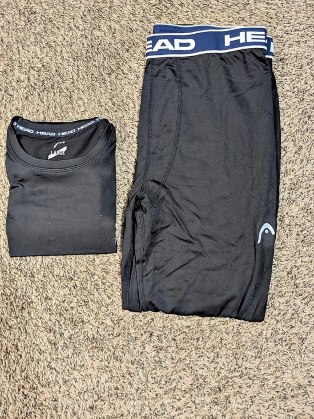 HEAD Men's Baselayer Set Black Large NWT Baselayer Set